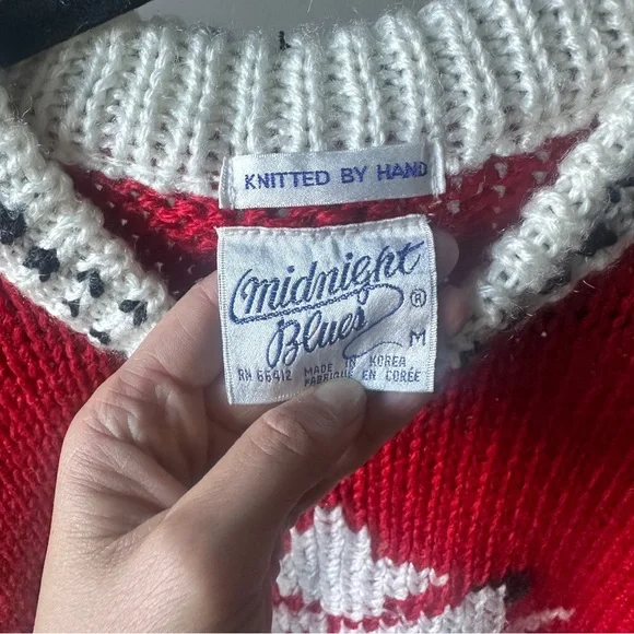 Hand Knit Wool Sweater - Picture 2 of 5